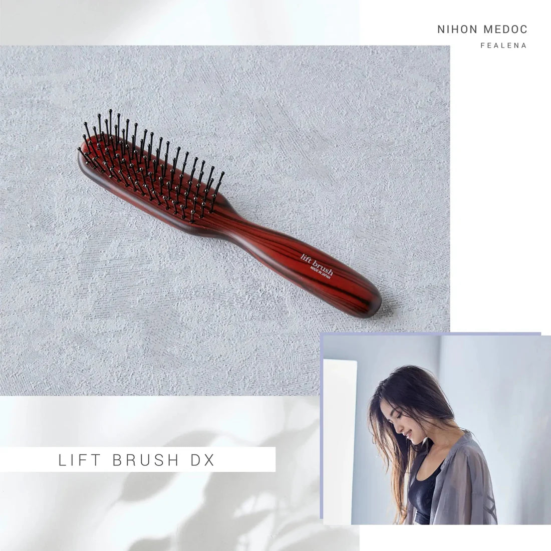 Mineral-coated FEALENA hair comb